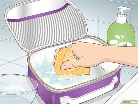 washing a lunch box